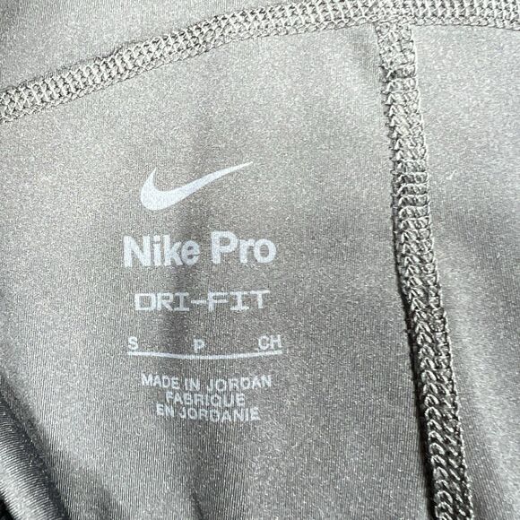 Nike Pro Leggings Womens Size Small Black Mesh Stretch Performance Inseam 22 in - Picture 10 of 11